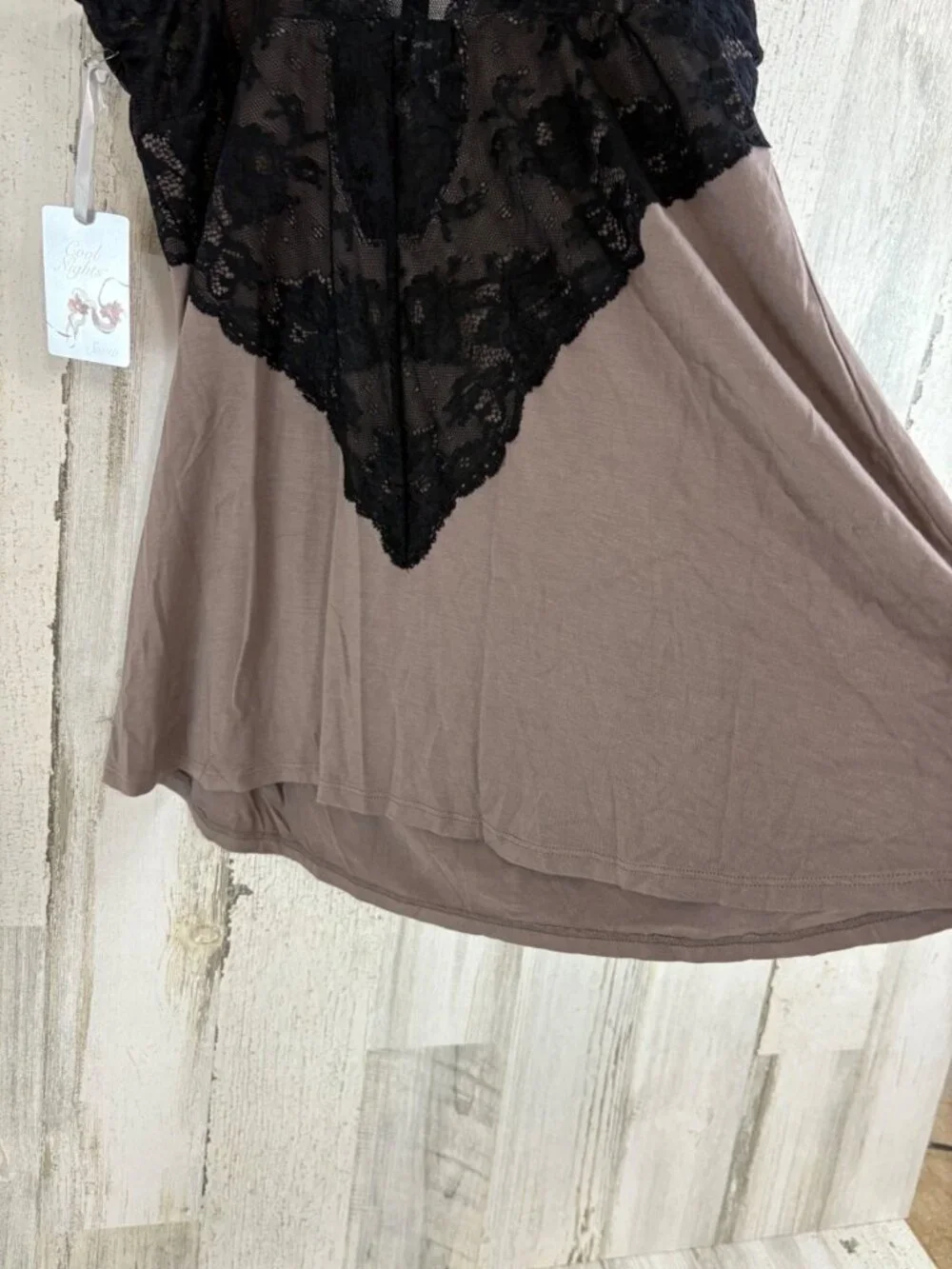 Soma Cool Nights Lace Bust Cami Pajama Top Sleepwear Mochaccino S NWT